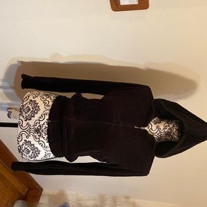 Juicy Couture terry cloth black hoodie